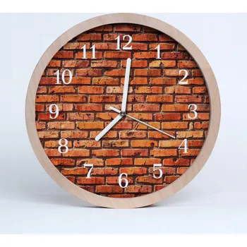 Hodiny Stylové nástěnné hodiny Cihlová zeď Architektura