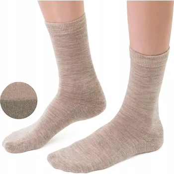 Dámské ponožky Ponožky merino dámské vlněné froté chodidlo steven 130 béžové # 35-37