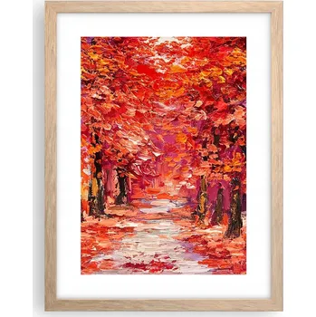 Obraz Obraz plakát v rámu světlý dub do obýváku 30x40 stromy plakáty na zeď