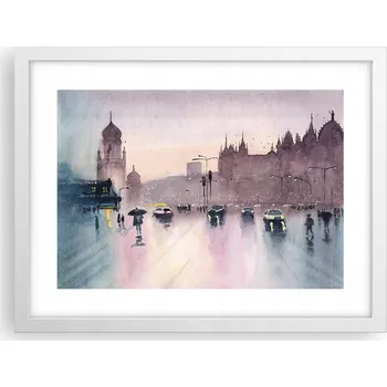 Obraz Obraz plakát v bílém rámu do obýváku 40x30 foto plakáty na zeď s motivem města