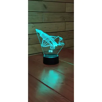 Lampička LED Lampička Stíhačka F16 Dálkový Ovladač Jméno Věnování