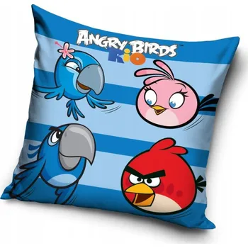 Povlak na dekorativní polštářek Povlak Carbotex Angry Birds 40 x 40 polštáře