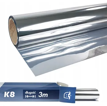 Zrcadlo Fólie na okna skla DIY Barva Stříbrná Zrcadlo Benátské Vnější Šířka 80 cm