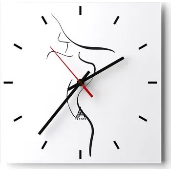 Hodiny Velké nástěnné hodiny 40x40 Abstrakce Skleněné tiché hodiny