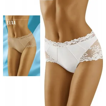 Kalhotky Dámské Kalhotky Wolbar LUXA bílé velikosti M