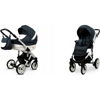 Kočárek Dětský kočárek 2v1 BabyLux Lilly kombinovaný kočárek s korbou a sportovní sedačkou, lehký, s taškou