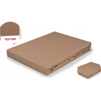 Prostěradlo PROSTĚRADLO S NABÍDKOU 90x200CM HNĚDÉ NA VYSOKOU MATRACE 100% BAVLNA