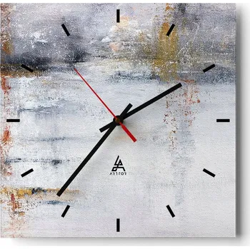 Hodiny Velké nástěnné hodiny 40x40 Abstrakce Skleněné tiché hodiny