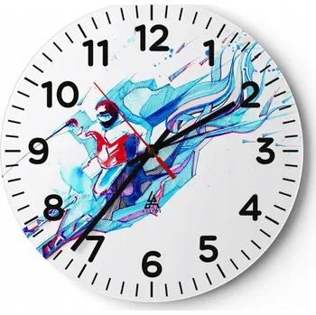 Hodiny Kuchyňské nástěnné hodiny 30x30 Abstrakce Moderní skleněné hodiny Tiché