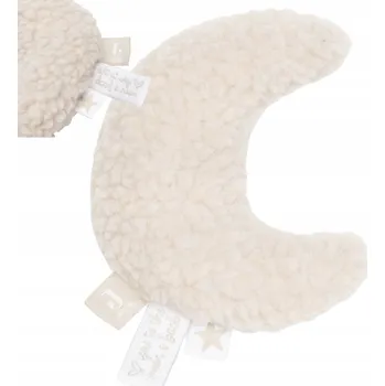 Měkká chrastítko pro miminko, dítě - Měsíc béžová Jollein