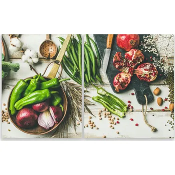 Kuchyňské prkénko Skleněná Ochranná Deska a Krájecí Prkénko | Indukce, Sporák ds-0512