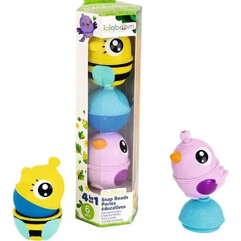 ostatní stavebnice LALABOOM KULIČKA STAVEBNICE SADA ZVÍŘÁTEK 6 DÍLKŮ