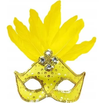Karnevalová maska Maska na oči (benátská) Widmann plastová žlutá