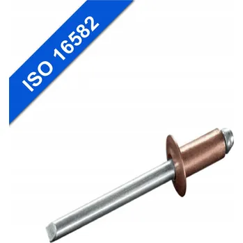 Nýt Nýt s plochou hlavou 4x8 mm - měď/ocel ISO 16582 - 10 ks