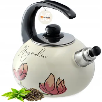 Varná konvice Tradiční ocelová smaltovaná Konvice Kadax 2,2 l béžová, modrá