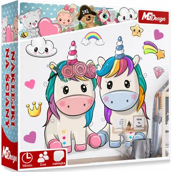 Samolepící dekorace XL VELKÁ Samolepka na stěnu JEDNOROŽEC 57x57