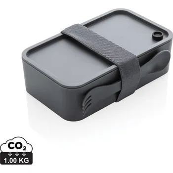 Termobox Krabička na jídlo z PP s příborem - Antracitová, Firemní dárkové předměty s vlastním potiskem