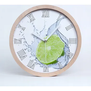 Hodiny Dřevěné nástěnné hodiny římské limetka průměr 30 cm