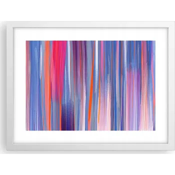 Obraz Obraz plakát v bílém rámu do obýváku 40x30 pruhy foto plakáty na zeď