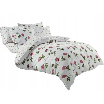 Povlečení SATÉNOVÉ POVLEČENÍ BAVLNA 200x220 BAVLNA 100 SADA 3 POVLAKŮ NA POLŠTÁŘE 70x80 SZARA KRATA