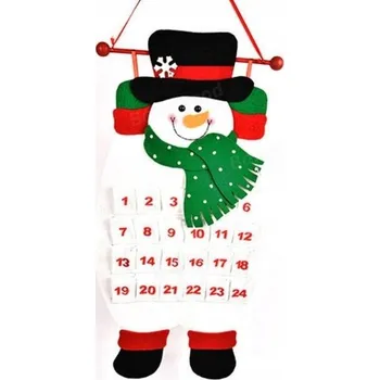 Vánoční dekorace Závěsný Adventní Kalendář k Naplnění Vánoční Sněhulák