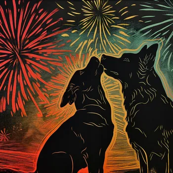 Obraz Plakát Psí objetí bez rámu 80 x 80 cm