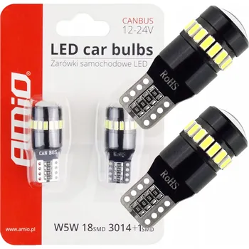 Povinná bezpečnostní výbava Žárovky Amio 02446 W5W 5W, 2 ks