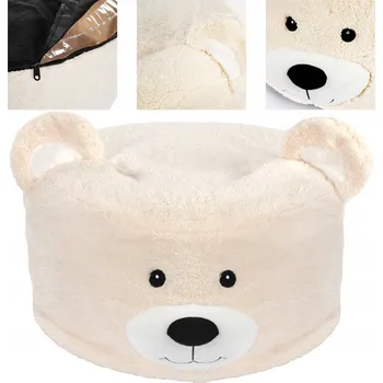 Taburet Křeslo dětské plyšové Pufa Animals 60x60 Medvídek