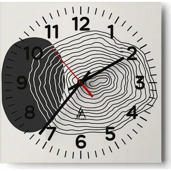 Hodiny Nástěnné hodiny do obýváku 40x40 Abstrakce Tiché hodiny Skleněné hodiny Bez hlučnosti