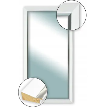 Zrcadlo Zrcadlo nástěnné obdélníkové s dřevěným rámem 400 x 1000 mm