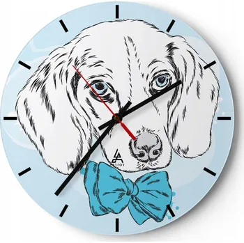 Hodiny Velké nástěnné hodiny 40x40 Abstrakce Skleněné hodiny Kulatý Tiché