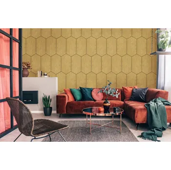 Obklad OBKLADOVÉ PANELY LAMELY MDF ŠESTIHRAN VZHLED DUB WOTAN