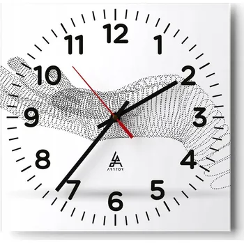 Hodiny Nástěnné hodiny do obýváku 40x40 Abstrakce Tiché hodiny Skleněné hodiny Bez hlučnosti