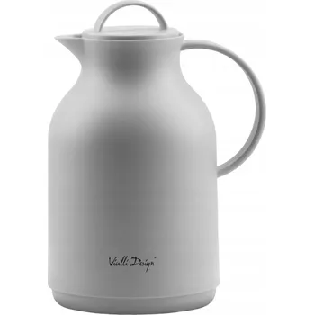 Vialli Design Termoska na nápoje se skleněnou vložkou, 1 l, šedá, AMO 7787