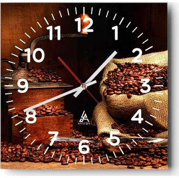 Hodiny Nástěnné hodiny do obýváku 40x40 Gastronomie Bezhlučné hodiny na skle Tiché