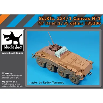 Plastikový model Blackdog 1/35 Sd.Kfz. 234/1 Canvas N°1 (Italeri)