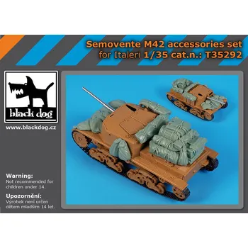 Plastikový model Blackdog 1/35 Semovente M42 accessories set (Italeri)