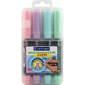 Zvýrazňovač CENTROPEN ZVÝRAZŇOVAČ HIGHLIGHTER FLEXI 8542 SOFT 4 637005