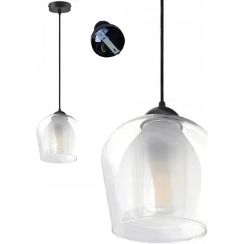 ZÁVĚSNÁ LAMPA STROPNÍ SVÍTIDLO LUSTR LED SKLENĚNÉ STÍNIDLO OZDOBNÉ DO OBÝVACÍHO POKOJE