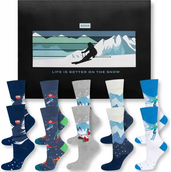 Pánské ponožky SOXO pánské ponožky na zimní sporty, 5 párů v krabičce
