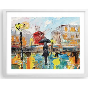 Obraz Obraz plakát na zeď v bílém rámu 50x40 žena foto plakáty do obýváku