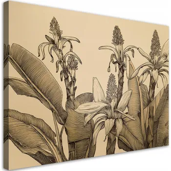 Obraz OBRAZ DO LOŽNICE NA ZEĎ KVĚTINY ROSTLINY VINTAGE 60x40