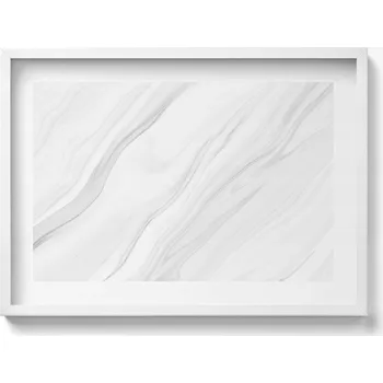 Obraz Moderní nástěnná dekorace obraz v bílém rámu Jemný mramor 70x50 cm