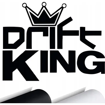 Samolepicí dekorace na vozidlo Samolepka auto DRIFT KING 12x15cm