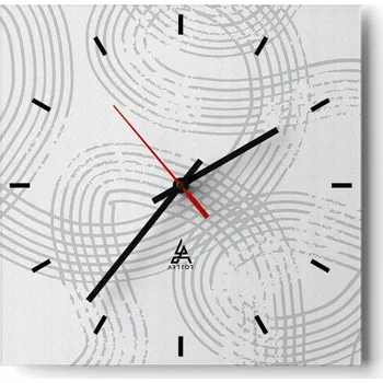 Hodiny Velké nástěnné hodiny 40x40 Minimalistické skleněné hodiny Tiché