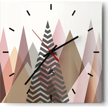 Hodiny Velké nástěnné hodiny 40x40 Abstrakce Skleněné tiché hodiny