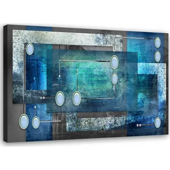 Obraz OBRAZ NA PLÁTNĚ ABSTRAKCE Motiv Modrá 60x40