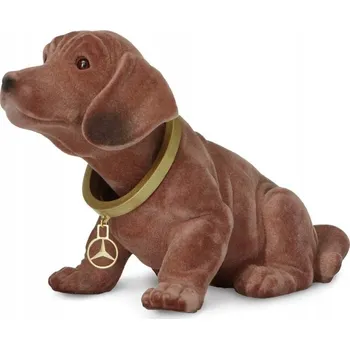 autokoberec Houpací pejsek s kývající hlavou Mercedes-Benz OE B66041451 29x18 cm hnědý