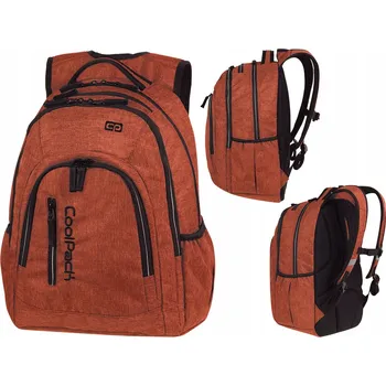 Školní batoh vícekomorový CoolPack černý, oranžový 31 l