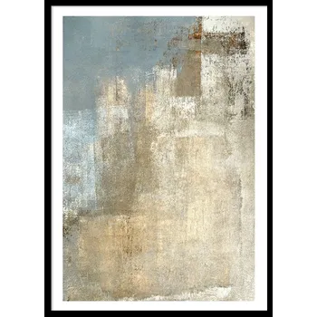 Obraz OBRAZ PLAKÁT V RÁMU abstrakce akvarely barvy umění béžový P2411_43x53